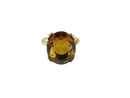 Lovely 4 Carat Brazilian Citrine Art Nouveau Floral Prong Set 14K Ring Size 4.25 — Jewelry & Watches:Vintage & Antique Jewelr