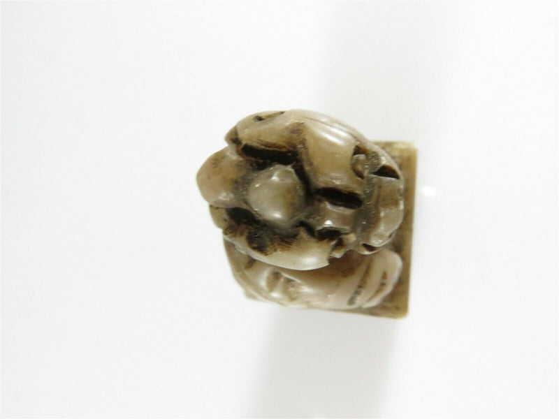 Old Chinese Foo Lion Dog Seal Stamp Carved Soapstone? 2 1/4" H - Just Stuff I Sell