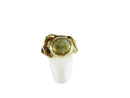 Brutalist Gold Miner Style 14K Solid Gold Solitaire Ring Gold Vein Quartz 10.5 — Jewelry & Watches:Vintage & Antique Jewelry: