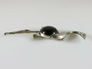 Lovely Sterling Silver Flamingo Brooch with Polished 13.8 mm Cabochon Onyx Stone - Just Stuff I Sell