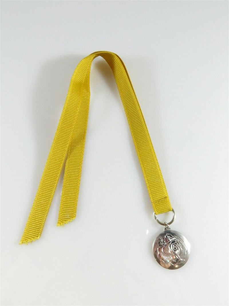 S. Kirk & Sons June Sterling 26-6 Medallion Bookmark with Original Yellow Ribbon - Just Stuff I Sell