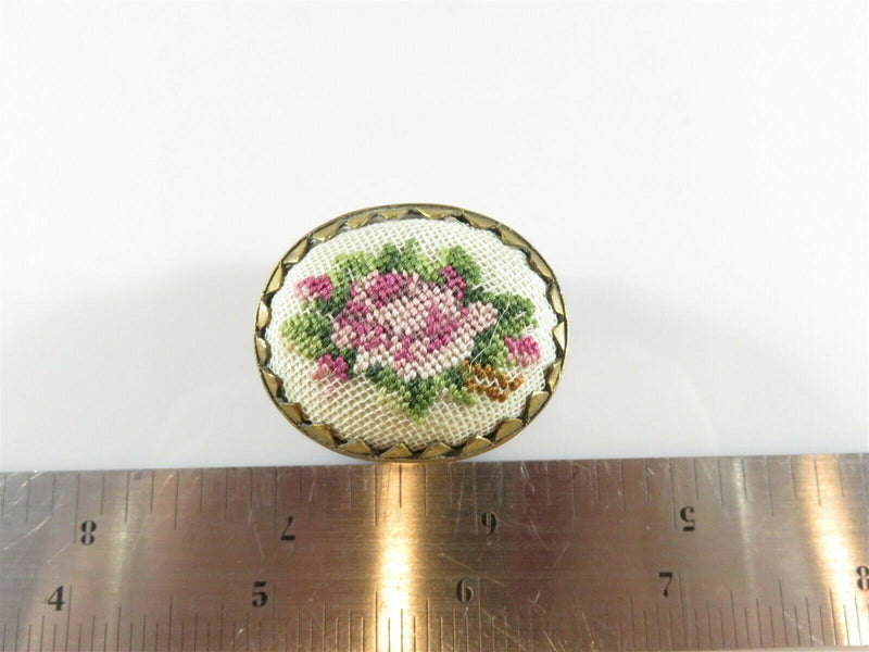 Cloisonne Brass & Enamel Floral Trinket Snuff Box Hinged Woven Decor Lid - Just Stuff I Sell