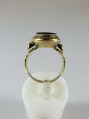 Victorian 14K Gold Uncut Hardstone Signet Ring Women Size 6.25 - Just Stuff I Sell