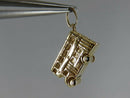 Victoria Double Decker Bus 14K Yellow Gold 3D Travel Charm/Pendant Engraved - Just Stuff I Sell