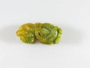 Vintage Chinese Nephrite Jadeite Jade Carved Foo Lion Pendant in Yellow Green - Just Stuff I Sell