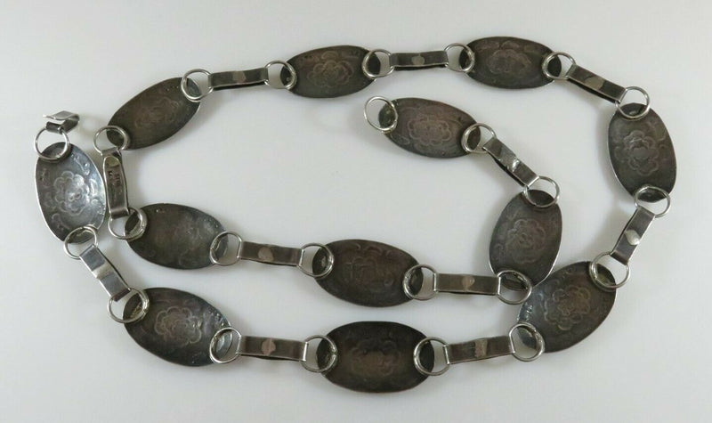 Southwestern Style Sterling Los Martinez Mexico Hand Made 32" Concho Belt - Just Stuff I Sell