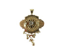 Victorian 14K Yellow Gold Etruscan Pendant with An Approx .40 Carat Diamond — Jewelry & Watches:Vintage & Antique Jewelry:Fin