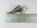 Whimsical Wave Brooch Art Nouveau Style Lovely Large Sterling Silver 925 - Just Stuff I Sell