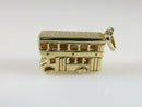 Victoria Double Decker Bus 14K Yellow Gold 3D Travel Charm/Pendant Engraved - Just Stuff I Sell