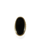 Victorian 14K Gold Onyx Twisted Wire Signet Ring Bold Gothic Gold Ring SZ 5.25 - Just Stuff I Sell