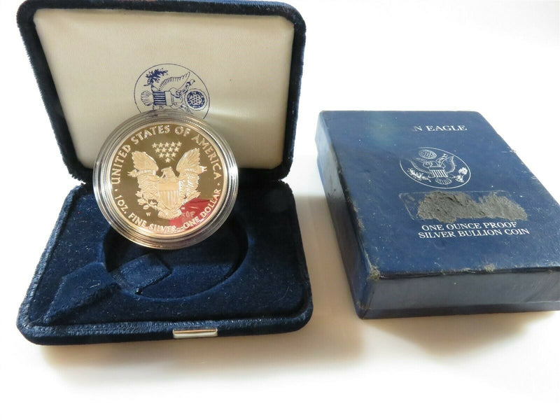2008 W American Eagle One Ounce Silver Proof Coin with Case & Box - Just Stuff I Sell