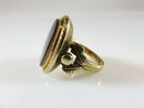 Victorian 14K Gold Uncut Hardstone Signet Ring Women Size 6.25 - Just Stuff I Sell