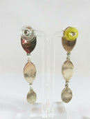 Sterling Silver Bracelet & Earring Set Mexico Cabochon Multi Stones Bezel Set - Just Stuff I Sell