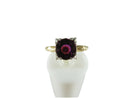 14K Yellow Gold Engagement Ring Rubellite Tourmaline Doublet Ring Size 6.75 - Just Stuff I Sell