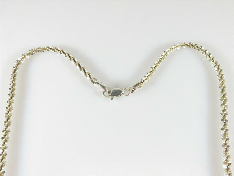 Rope Chain Necklace Snake Style 20.5" "Petal" Sterling Silver Fabulous Look - Just Stuff I Sell