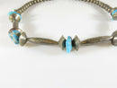 Vintage Southwestern Silver Turquoise Choker Handmade Pearl, Seed & Melon - Just Stuff I Sell
