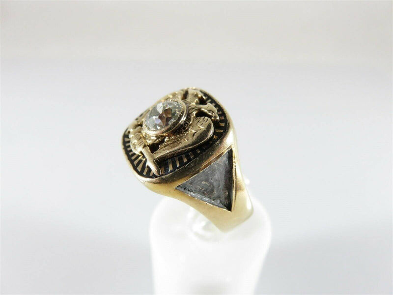 Antique Masonic Scottish Right Double Eagle .75 Carat OMC Diamond Ring 4 Repair - Just Stuff I Sell