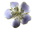 Antique Edwardian Era Purple Enamel & Paste Floral Pin in Gold Gilt — Jewelry & Watches:Vintage & Antique Jewelry:Costume:Vic