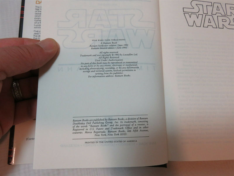 Star Wars Dark Force Rising Vol 2 Timothy Zahn 1992 Bantam Spectra SFBC 19949 - Just Stuff I Sell