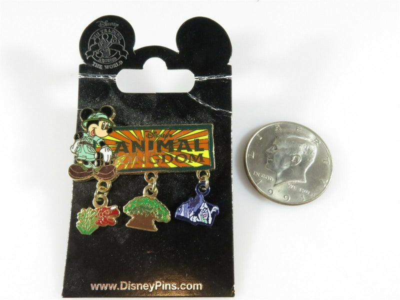 Mickey Mouse Disney Animal Kingdom Dangle Pin Back - Just Stuff I Sell