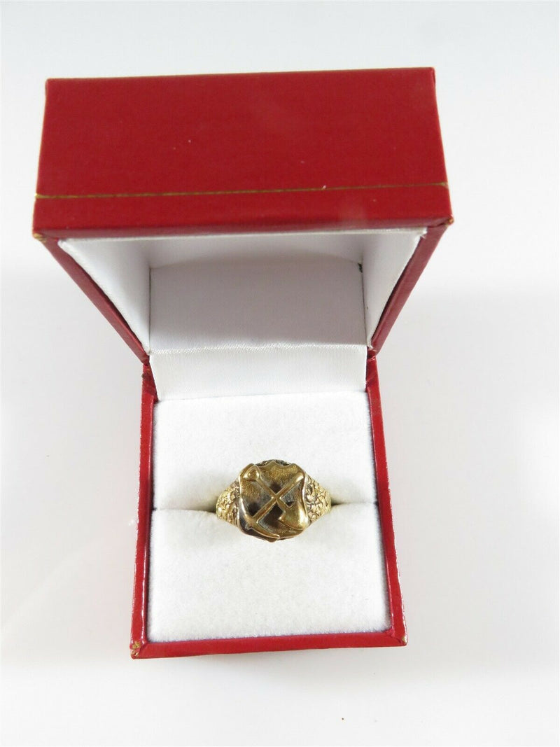 Museum Quality Colonial Australian 14K Gold Miners Ring Lamborn & Wagner Sz 8 - Just Stuff I Sell