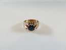 Stunning Rose Gold Blue Sapphire Solitaire Fancy Belcher Buttercup Setting - Just Stuff I Sell