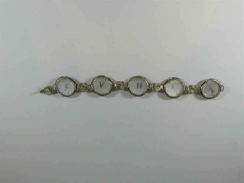 Antique Hand Carved Shell Grand Tour Souvenir Bracelet 800 Silver Sterling - Just Stuff I Sell