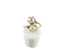 Vintage 10K Yellow Gold Pearl Bypass Anniversary Wedding Ring by Uncas Mfg. Co — Jewelry & Watches:Vintage & Antique Jewelry: