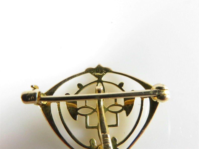 10K Pendant Watch Pin Arts Craft Style Art Nouveau Scofield Melcher & Scofield - Just Stuff I Sell