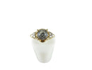 Vintage 10K Mid Century 6.5mm Round Cut White Topaz Cocktail Ring Size 4.25 — Jewelry & Watches:Vintage & Antique Jewelry:Fin
