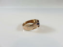 Stunning Rose Gold Blue Sapphire Solitaire Fancy Belcher Buttercup Setting - Just Stuff I Sell
