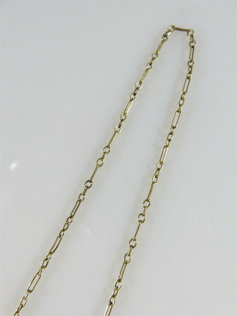 Stunning 14K Gold Edwardian Blue Zircon Rosy Yellow Gold Lariat Necklace - Just Stuff I Sell