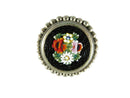 Vintage Floral Micro Mosaic Brooch Pin Alpaca Silver Well Executed — Jewelry & Watches:Vintage & Antique Jewelry:Costume:Art