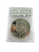 1971 S Proof Eisenhower Silver Dollar with White Discoloration Ungraded — Coins & Paper Money:Coins: US:Dollars:Eisenhower (1