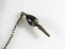 Circa 1850 French 800 Silver and Black jet Shield Style Pocket Watch Chatelaine - Just Stuff I Sell