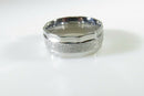Polished & Textured Men's Ring Band Pre-owned Size 8.75 product image for Just Stuff I Sell, clear front view, neutral background, original listing photo, optimized descriptive alt text, centered composition variant 9
