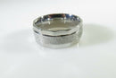 Polished & Textured Men's Ring Band Pre-owned Size 8.75 product image for Just Stuff I Sell, clear front view, neutral background, original listing photo, optimized descriptive alt text, centered composition variant 8