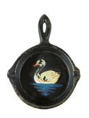 Vintage Mid Century Miniature Cast Iron Skillet Swan LHC Japan Original Paint — Collectibles:Kitchen & Home:Kitchenware:Cookw
