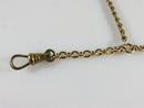Antique K&S Gold Filled Pocket Watch Chain with Faux Tiger Claw FOB - Just Stuff I Sell