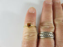 14K Yellow Gold Princess Cut Golden Citrine Solitaire Wedding Ring Sz 6.5 PGR - Just Stuff I Sell