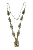 Carol Felley Storyteller Necklace Sterling Silver Navajo Style 22" Statement - Just Stuff I Sell