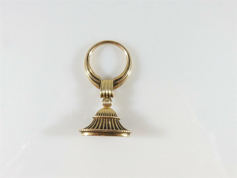 14K Yellow Gold Antique Pocket Watch Fob with High Quality Bloodstone - Just Stuff I Sell