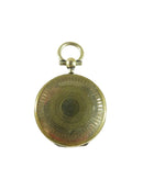 Antique Gold Gilt Photo Pendant Locket Fob with Glass Ambrotype Photo — Jewelry & Watches:Vintage & Antique Jewelry:Costume:V