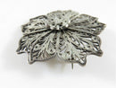 Large 830 Silver 1 7/8" Floral Filigree Brooch in Sterling Silver - Just Stuff I Sell