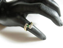 14K 585 Yellow Gold Cabochon Emerald Diamond Accented Bypass Ring - Just Stuff I Sell