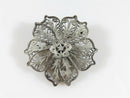 Large 830 Silver 1 7/8" Floral Filigree Brooch in Sterling Silver - Just Stuff I Sell