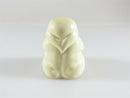 Modern Abstract Impressionist Buddha Figurine White Resin Unsigned 1 1/4" - Just Stuff I Sell