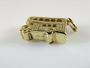 Victoria Double Decker Bus 14K Yellow Gold 3D Travel Charm/Pendant Engraved - Just Stuff I Sell