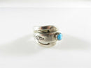 Unique Navajo Spencer Turquoise Accented Fork Ring Conversion Signed RKM - Just Stuff I Sell
