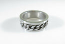 Very Cool Chain Spinner Men's Ring Band Silver Tone Size 8.75 - Just Stuff I Sell